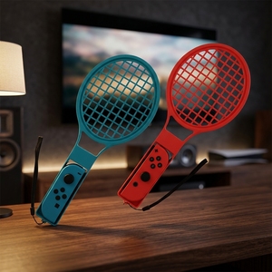 GAMINJA โรงงานผลิตโดยตรง ชุดไม้เทนนิส 2 ชิ้น สำหรับ Nintendo Switch <span class=keywords><strong>Joy</strong></span> <span class=keywords><strong>Con</strong></span> อุปกรณ์เสริมเกม OEM/ODM สำหรับเกม <span class=keywords><strong>Mario</strong></span> Tennis Fever & Aces - Product Image 2