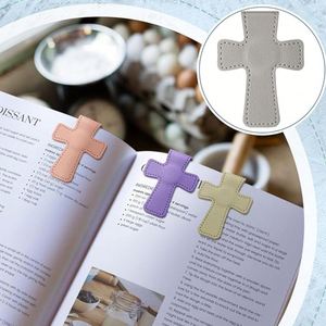 Pu Leather Classic Cross Holder 'Thank You' <b>Gifts</b> Christian <b>Bookmark</b> Double-Sided Magnetic Page Clips - Product Image 5