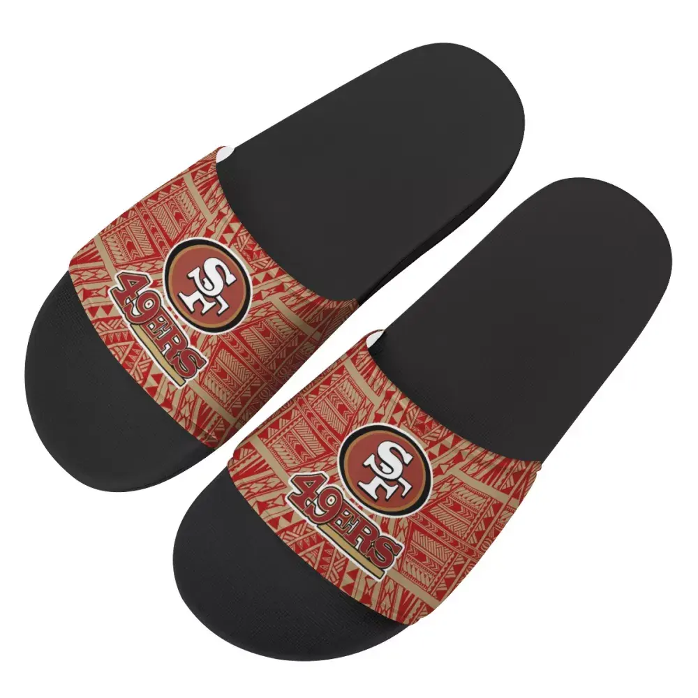 Polynesische Samoan Design Nfl Amerikaans Voetbalteam Afdrukken Pod Us 13 Strandschoenen Indoor Home Een Stuk Open Neus Stijl Sandalen