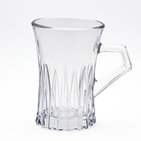 Ensemble de tasses à thé et soucoupes de 100ml conçu sur mesure Accessoires de mesure en verre en forme de cylindre