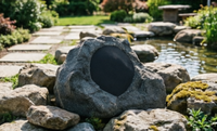 Haut-parleur de jardin extérieur 60W, audio paysager en pierre étanche IP66, 100V 30/60W commutable pour parc, villa, cour