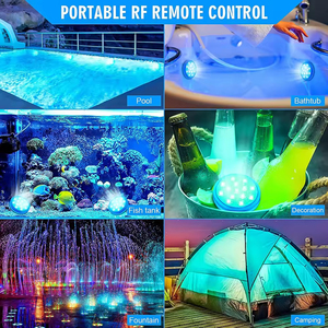 Lampe Submersible Magnétique Rechargeable Flottante IP68 16 Couleurs pour <span class=keywords><strong>Piscine</strong></span> Hors Sol avec Télécommande - Product Image 4