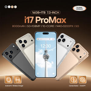 טלפון 17 פרו מקס 16 גיגה-בייט+1 טרה-בייט 5G סמארטפון מסך OLED בגודל 6.9 אינץ' עם קצב רענון של 90 הרץ, מצלמה 108 מגה-פיקסל, שני כרטיסי סים, CDMA, LTE, מעבד עשר ליבות - Product Image 2