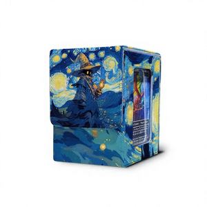 Boîte de rangement pour jeux de cartes TCG, boîte de rangement magnétique sécurisée avec affichage du commandant, capacité de 100+ cartes sous étui, Star Mage, cuir PU - Product Image 1