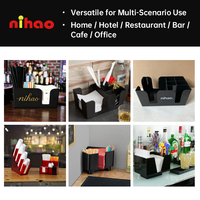NIHAO Distributeur de mouchoirs en plastique personnalisé pour la décoration de tables de café, restaurant, bar et la publicité de marque