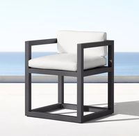 Conjunto de Comedor de Aluminio para Jardín, Silla de Comedor Personalizada para Patio con Cojín