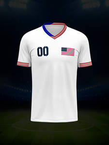 <span class=keywords><strong>Maillot</strong></span> de football personnalisé couleur équipe, sublimation 3D, broderie nom et numéro, drapeau du pays, protection UV, séchage rapide, respirant - Product Image 5