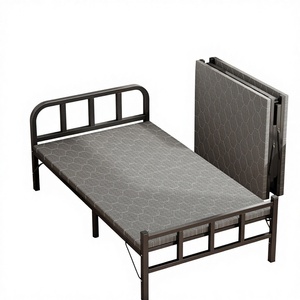 Cama Plegable Individual con Almacenamiento, Diseño Moderno y Minimalista, Estructura Metálica, Cama para Siesta en Oficina, Ideal para Apartamentos Pequeños en <span class=keywords><strong>Alquiler</strong></span> - Product Image 1