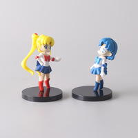 Encantadora figura de acción Linda colección de juguetes 3D dibujos animados Anime marinero figuras de acción para la decoración del coche del hogar regalos promocionales
