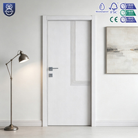 Porte intérieure en bois moderne de qualité supérieure avec finition en contreplaqué pour appartements et hôtels