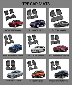 Alfombrillas delanteras y traseras de Tpe para coche, para <span class=keywords><strong>Ford</strong></span> <span class=keywords><strong>Explorer</strong></span> (seis asientos), 2019 +, Material de alta calidad - Product Image 4