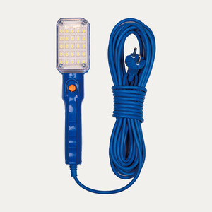 Lampe de travail LED portable 220V avec crochet et aimant pour atelier, réparation, éclairage d'urgence, cordon bleu - Product Image 4