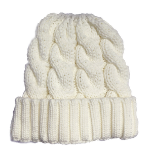 S5040 vendita calda di inverno chunky warm caps cable knit coda di cavallo donne beanie cappelli messy bun beanie con la coda di cavallo foro superiore - Product Image 6