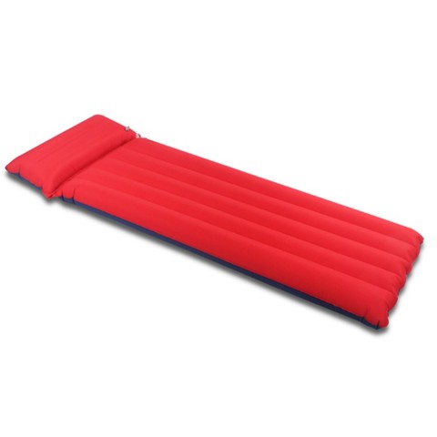 Modern Single Size Inflatable Air Bed Mattress Healing Fabric Flocking Fatigue Sleeping Bedroom Park Camping Includes Pillow