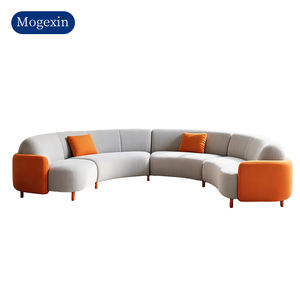 Canapé nordique moderne de luxe en forme de C à trois places pour villa, réception, école et atelier - Product Image 6