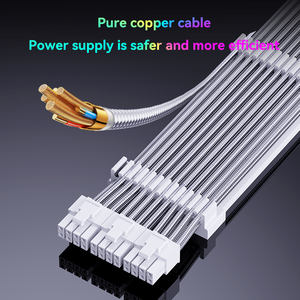 SNOWMAN 24Pin ARGB LED-Streifen-Netzteil kabel Neues Design Weißes Netzteil-Verlängerung kabel für Desktop-Gaming-PC Computer Stock - Product Image 4