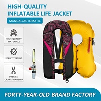 Gilet de sauvetage gonflable portable pour adulte, à gonflage manuel par une seule chambre à air, pour la navigation, le surf et la natation