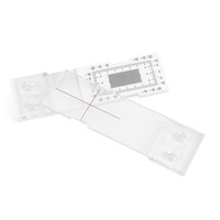 Instrument de mesure de fissures standard portable pour surveiller les fissures des coins de mur avec un compas de comparaison en forme de L