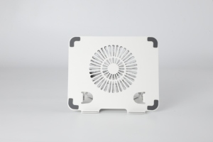 Nouveau support d'ordinateur portable Jiantian avec ventilateur léger, pivotant, portable, rotation à 360°, ventilateur magnétique, acier, silicone, 26x23x3.5cm - Product Image 3