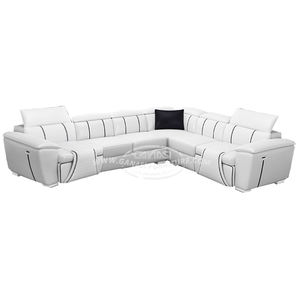 الحديثة Grey أريكة جلدية الأثاث كرسي ، أريكة جلدية تصاميم - Product Image 3