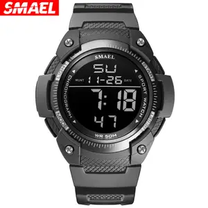 SMAEL 1335 spor trendi elektronik saat erkek chronograph aydınlık tek ekran takvim soğuk ışıklı çalar saat