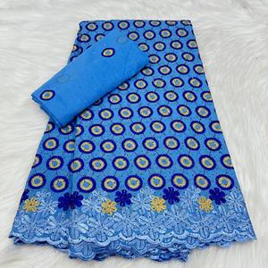 <span class=keywords><strong>2025</strong></span> son nijeryalı dantel kumaş sıcak satış pamuk dantel şifon kumaş ile 5 metre 2 metre toptan dantel malzeme Lady için - Product Image 2