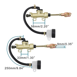 GOOFIT Pompe de <span class=keywords><strong>frein</strong></span> hydraulique CNC pour <span class=keywords><strong>moto</strong></span>, remplacement du <span class=keywords><strong>cylindre</strong></span> maître pour <span class=keywords><strong>moto</strong></span> tout-terrain, VTT, scooter de 50cc à 150cc - Product Image 2