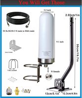 Antenne cellulaire extérieure omnidirectionnelle 4G/5G LTE/GSM large bande 698-6000MHz 10dBi amplificateur de Signal de téléphone portable routeur haute puissance