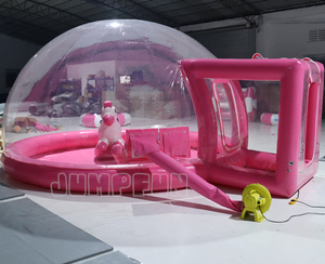 Parque de burbujas inflable transparente para niños, PISCINA DE BOLAS oceánicas, ciudad inflable, casa de salto, parque de atracciones de burbujas de PVC - Product Image 1