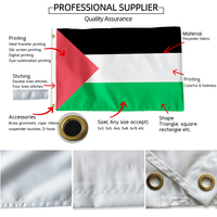 Impression double face en polyester bon marché Drapeaux de la Palestine Fabricants Bannière nationale promotionnelle Drapeau de la Palestine