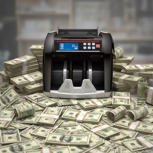 Professional Business Grade LED <strong>Currency</strong> Counting Machine 900 Pcs/Min Speed 300 Pcs Hopper Auto <strong>Currency</strong> Recognition Magnetic - Product Image 5