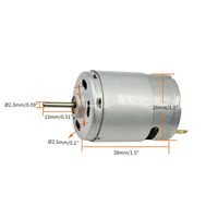Motor Magnet Permanen DC HongYang 380 12V/24V/36V Kebisingan Rendah Torsi Tinggi 50W Panjang 38mm Sikat Mikro 12000RPM Rumah Pintar