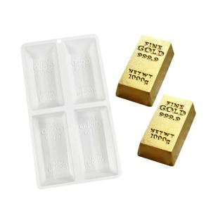 Molde para Hornear Pasteles Rectangular de 4 Cavidades, Estilo Barra de Oro, para Chocolate y Ladrillos de Oro, Apto para Horno, Modelo TC2602, Decoración de Pasteles de Cumpleaños - Product Image 5