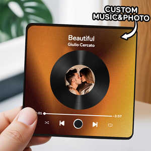 Calamita da Frigo Lettore Musicale in Acrilico <span class=keywords><strong>con</strong></span> Album Fotografico Personalizzato, Calamita da Frigo Musicale Natalizia per Regalo - Product Image 6