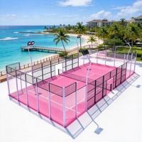 Lapangan Padel Thailand Harga Murah Kualitas Tinggi OEM/ODM Lengkap Ramah Lingkungan Rumput 12mm Lampu Kaca 10 Tahun+ Garansi Lapangan Padel Klasik