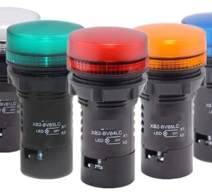 Светодиодный индикатор XB2BVB3LC 22 мм, 24В/220В, красный/зеленый/желтый/синий, сигнальная лампа питания - Product Image 1