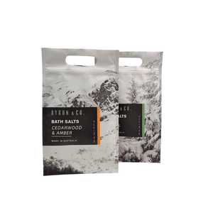 Sacs refermables en plastique laminé Mylar imprimés sur mesure, réutilisables, pour emballage de sels de bain SPA, pochette verticale avec poignée - Product Image 4