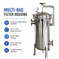 Boîtier de filtre à sac en acier inoxydable sanitaire SS304 pour la filtration des aliments, des boissons, du sirop et de l'eau de process