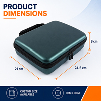 Étui de rangement de voyage étanche en EVA vert écologique personnalisé pour appareil d'épilation IPL - Fermeture éclair portable 2-3
