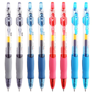 Bolígrafo de punta redonda GP1008 con pulsador, 0.5 mm, tamaño estándar, para oficina y escuela, carcasa de plástico, tinta azul, negra y roja - Product Image 1