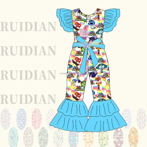 <span class=keywords><strong>Combinaison</strong></span> en soie imprimée florale pour filles, été, tout-petits filles de 8 à 14 <span class=keywords><strong>ans</strong></span>, <span class=keywords><strong>combinaison</strong></span> en tricot imprimée pour enfants - Product Image 4