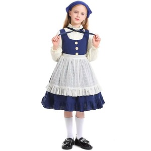 Costume da cameriera per ragazze, costume da piccola cameriera con grembiule, uniforme da fattoria per ragazze, costumi per feste di Halloween PS66 - Product Image 3