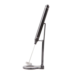 Espumador de leche con pilas, fabricante de espuma de leche, mezclador de café con soporte - Product Image 5