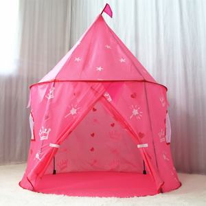 Tienda de juegos de interior rosa con estampado de logotipo OEM <span class=keywords><strong>para</strong></span> niños y <span class=keywords><strong>niñas</strong></span>, tiendas de campaña deportivas de estilo tipi indio, tiendas de campaña de juguete con diseño de Casa de poliéster suave - Product Image 2