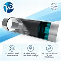 Clapet anti-retour de type tuyau en acier inoxydable pour déviateur d'eau de pluie et équipement de traitement des eaux urbaines