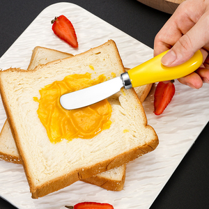 Couteau à beurre en acier inoxydable, épandeur de confiture, manche en céramique, style minimaliste vintage, idéal pour étaler le beurre, la confiture, le <span class=keywords><strong>fromage</strong></span> à la crème - Product Image 1