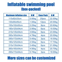 Grande piscine gonflable rectangulaire d'extérieur pour enfants et bébés, en PVC, pour la plage et la piscine