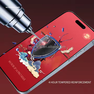 Protecteur d'écran en verre trempé 9D <span class=keywords><strong>incassable</strong></span> de haute qualité pour téléphone portable en aluminium de 0.33mm pour <span class=keywords><strong>Iphone</strong></span> 16 Pro - Product Image 2