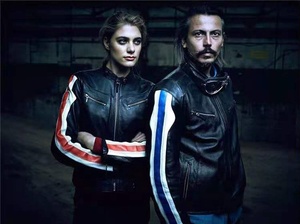 <span class=keywords><strong>Chaqueta</strong></span> de piel de vaca genuina a rayas con cuello levantado para parejas deportivas de moda personalizada de salida de fábrica para hombres - Product Image 3