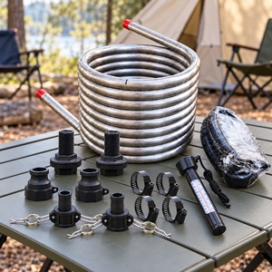 Kit de Serpentín de Intercambio de Calor de Acero Inoxidable 304 de 1.5 Pulgadas para Calentar Agua en Baños de Hidromasaje con Leña - Product Image 1